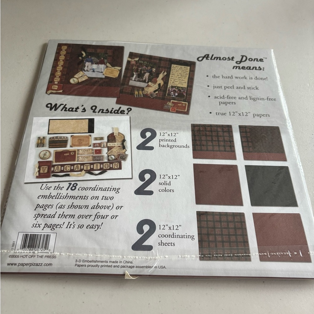 Vintage Travel Scrapbook Paper Set various pieces see pics. Vacation value pack - Picture 16 of 16